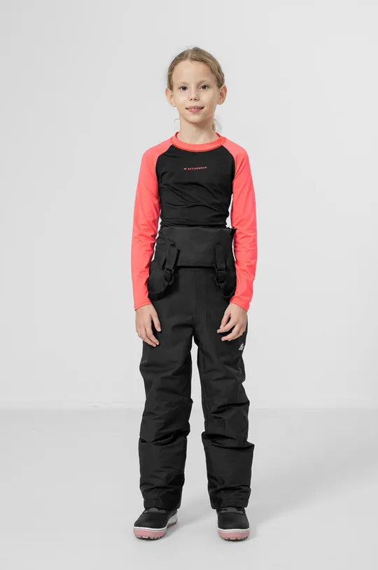 μαύρο Παιδικό παντελόνι σκι 4F Για κορίτσια