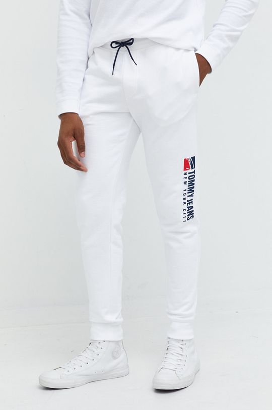 biały Tommy Jeans spodnie dresowe DM0DM14273.9BYY Męski