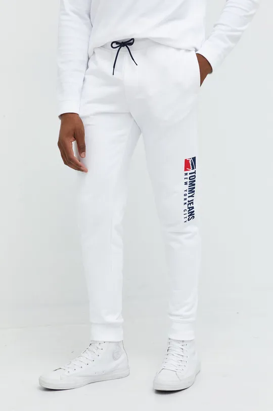 λευκό Παντελόνι φόρμας Tommy Jeans Ανδρικά