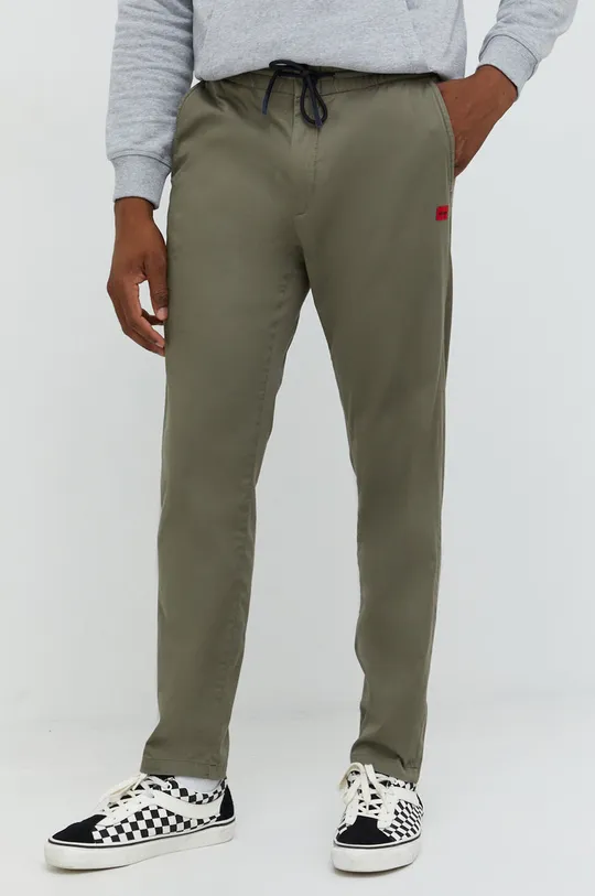 πράσινο Παντελόνι HUGO Ανδρικά
