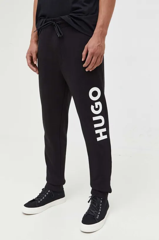 чорний Бавовняні спортивні штани HUGO Чоловічий