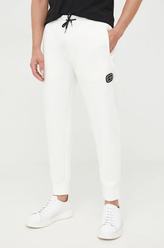 biały Emporio Armani spodnie dresowe Męski