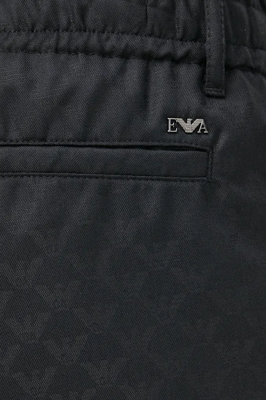 negru Emporio Armani pantaloni de lana