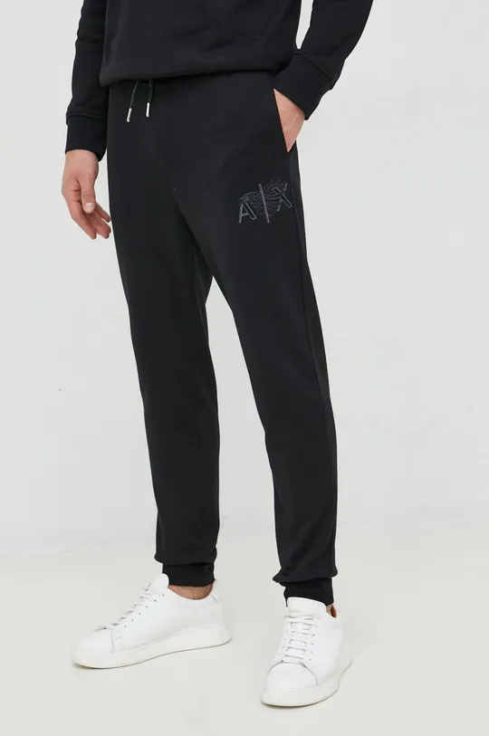 μαύρο Παντελόνι φόρμας Armani Exchange Ανδρικά