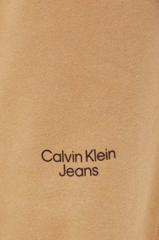 καφέ Βαμβακερό παντελόνι Calvin Klein Jeans