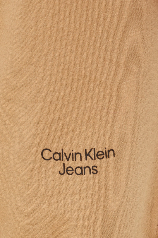 rjava Bombažen spodnji del trenirke Calvin Klein Jeans