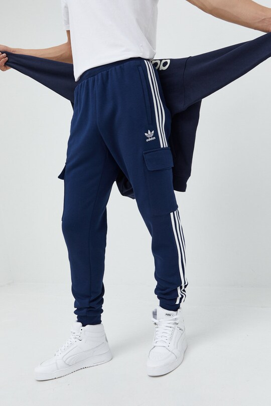 Спортивные штаны adidas Originals мужские цвет синий однотонные ...