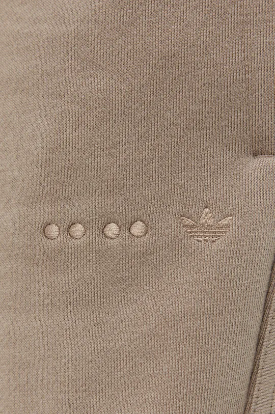 beżowy adidas Originals spodnie dresowe bawełniane