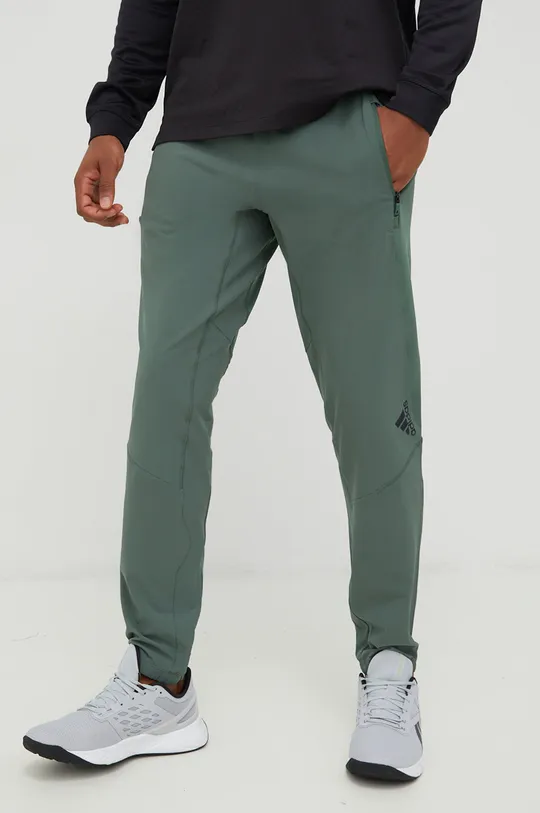 zielony adidas Performance spodnie treningowe D4T Męski