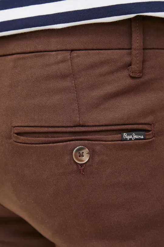 brązowy Pepe Jeans spodnie