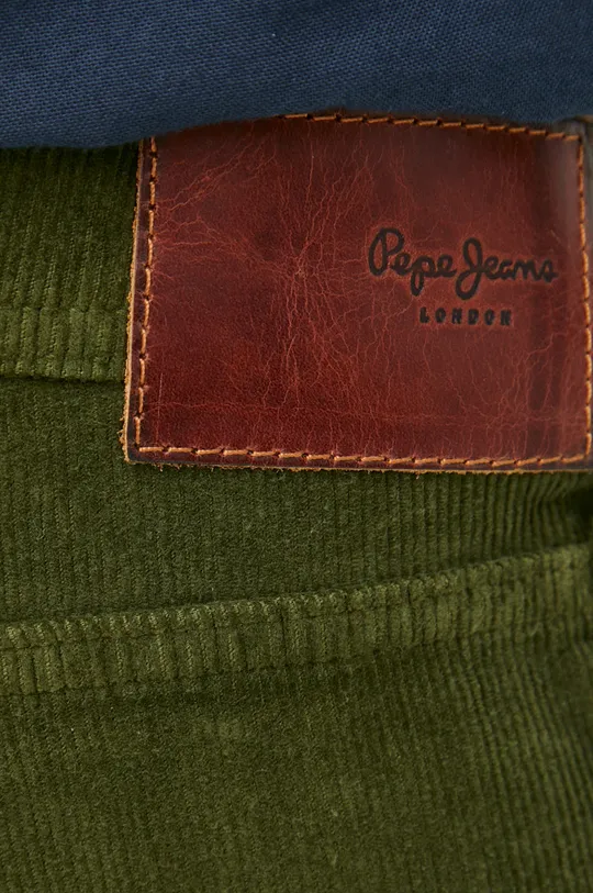zielony Pepe Jeans spodnie sztruksowe