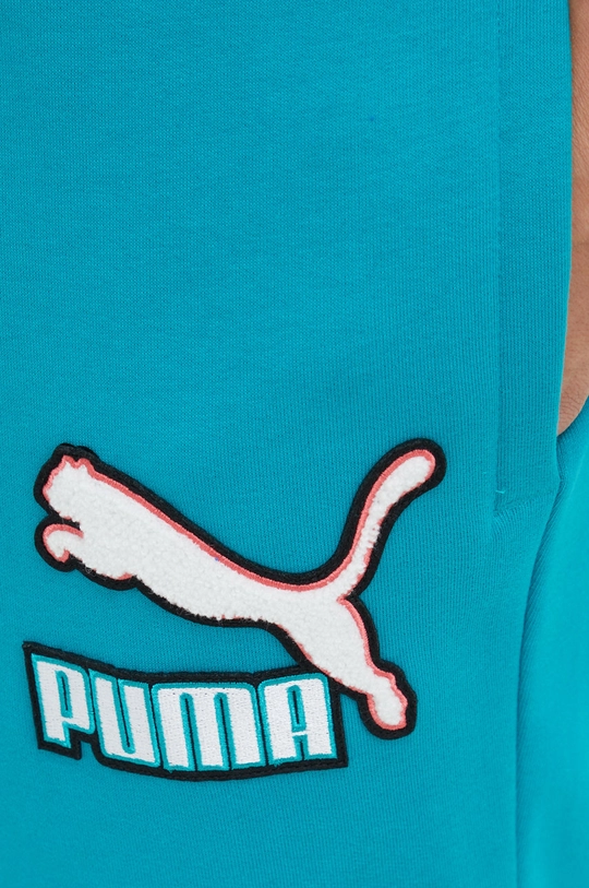 бірюзовий Бавовняні спортивні штани Puma