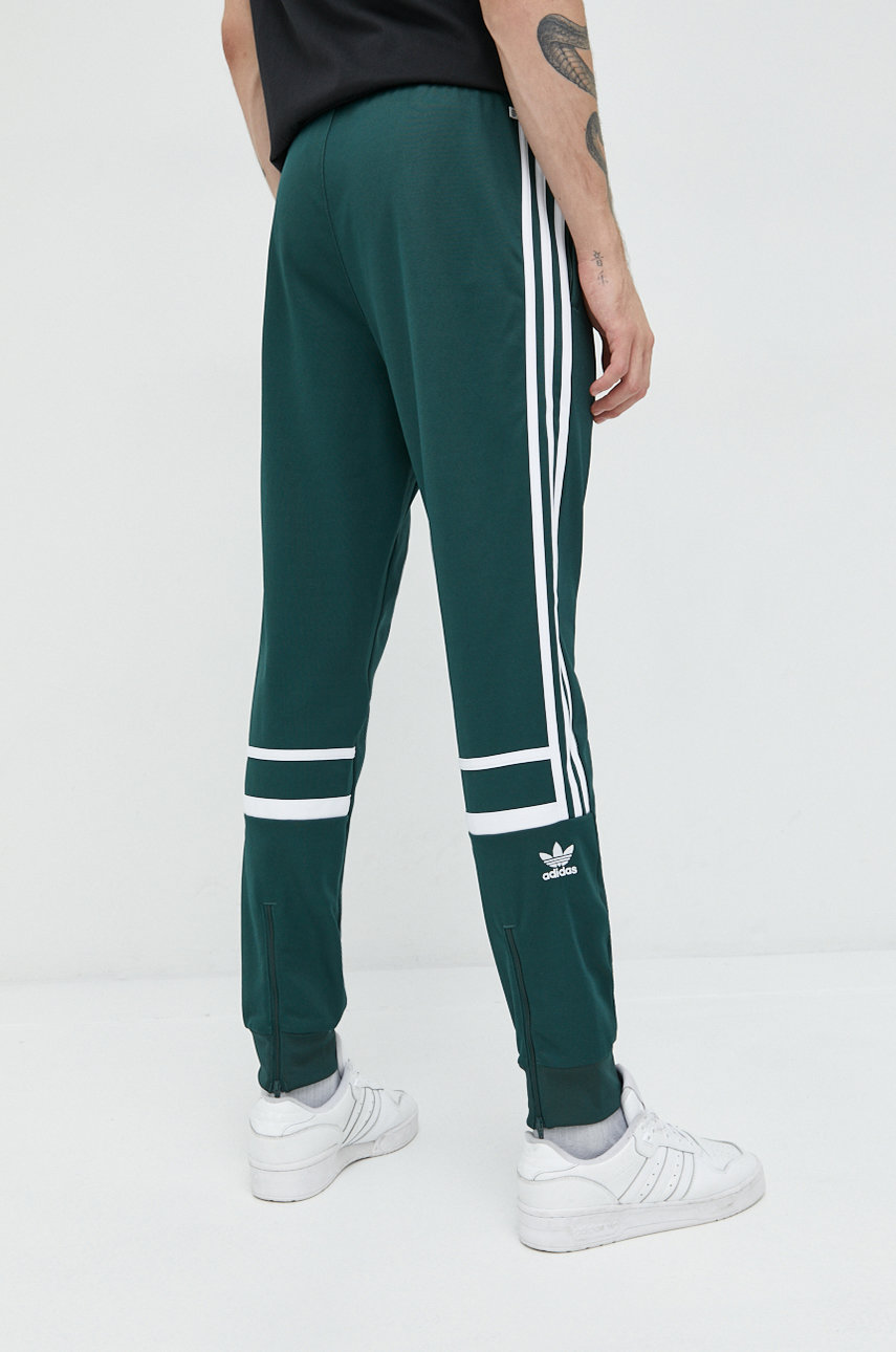 Спортивные штаны adidas Originals мужские цвет зелёный с аппликацией ...