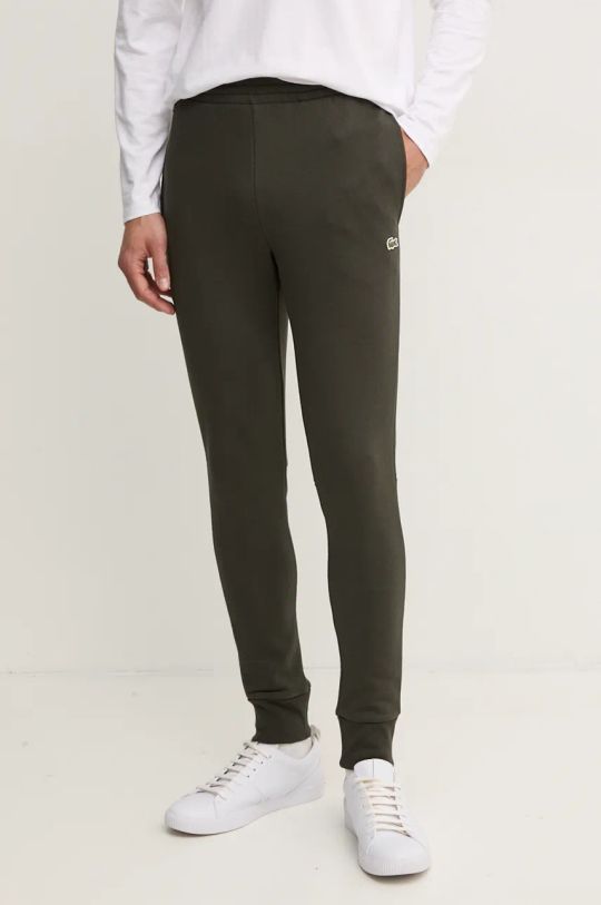 Lacoste pantaloni della tuta maglia verde XH9624