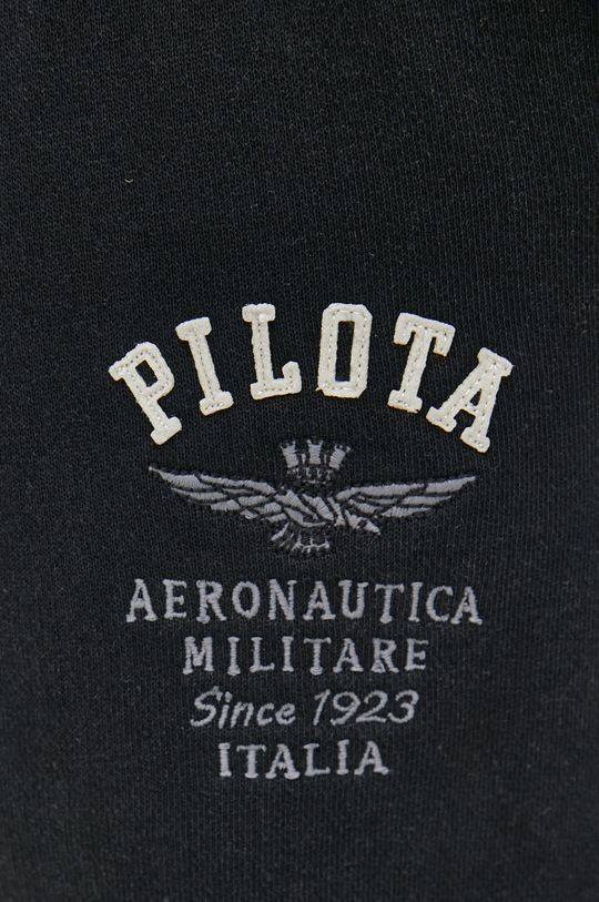 černá Bavlněné tepláky Aeronautica Militare