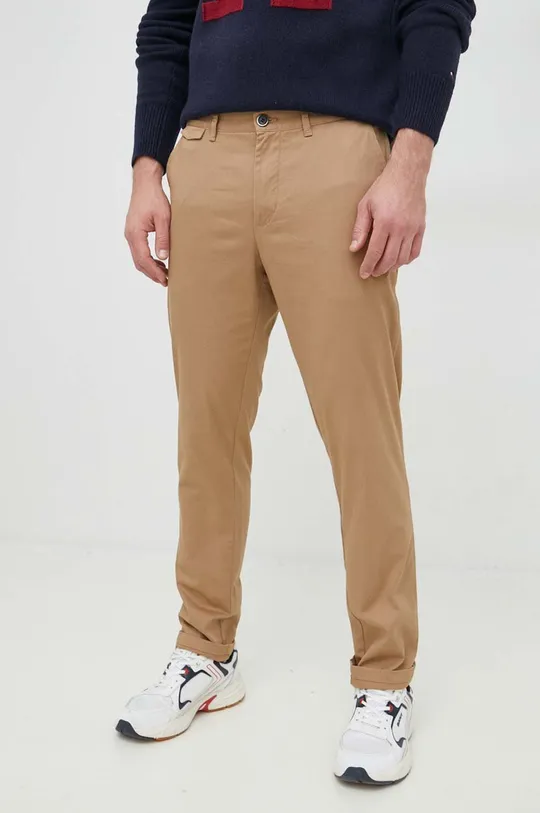 beżowy Sisley spodnie Męski