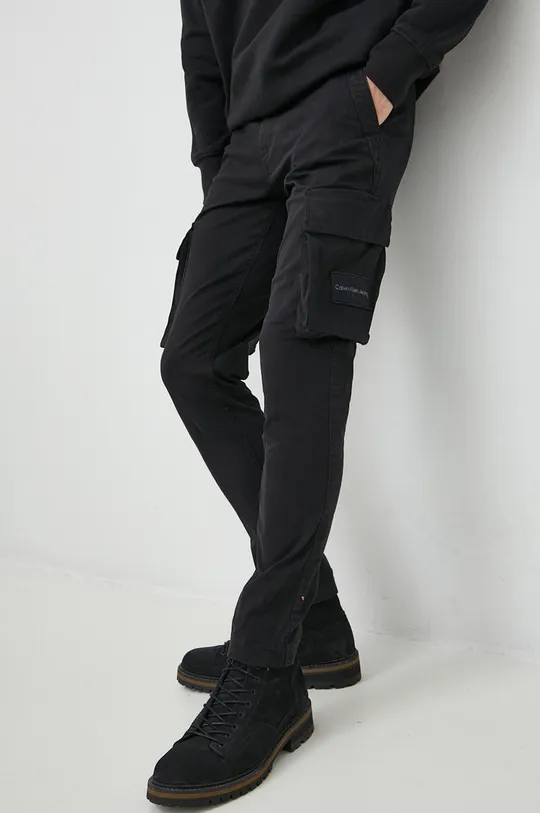 czarny Calvin Klein Jeans spodnie Męski