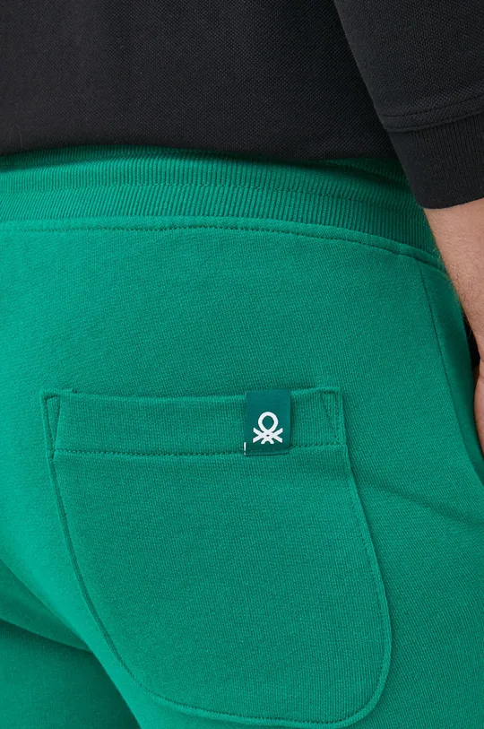 πράσινο Βαμβακερό παντελόνι United Colors of Benetton