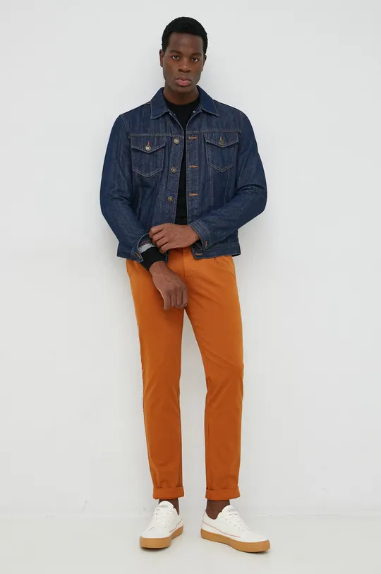 United Colors of Benetton spodnie pomarańczowy