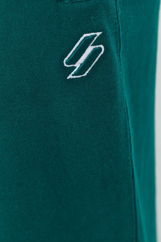 зелёный Хлопковые спортивные штаны Superdry