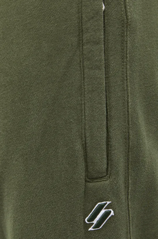 zielony Superdry spodnie dresowe bawełniane