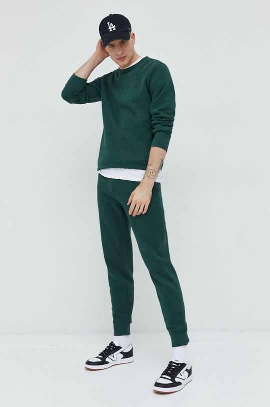 Superdry spodnie dresowe ciemny zielony