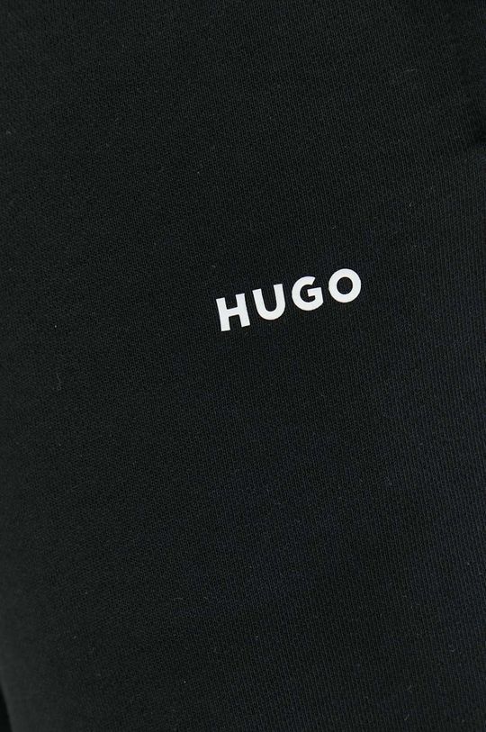 czarny HUGO spodnie dresowe bawełniane