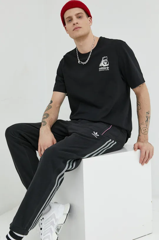 μαύρο Παντελόνι φόρμας adidas Originals