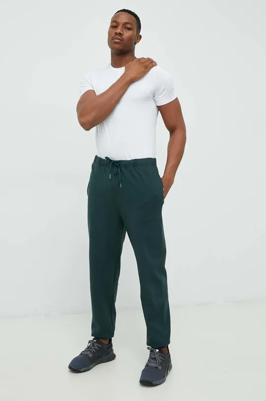 Βαμβακερό παντελόνι Marc O'Polo πράσινο
