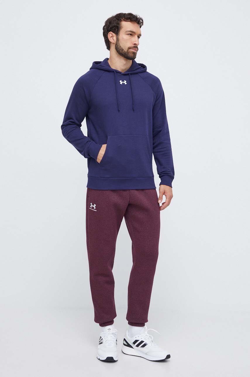 Under Armour spodnie dresowe bordowy