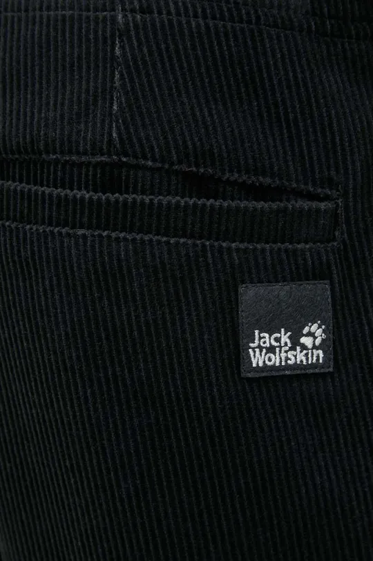 črna Hlače iz rebrastega žameta Jack Wolfskin