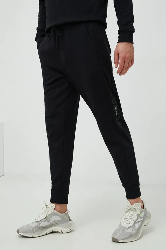 μαύρο Παντελόνι προπόνησης Calvin Klein Performance Ανδρικά