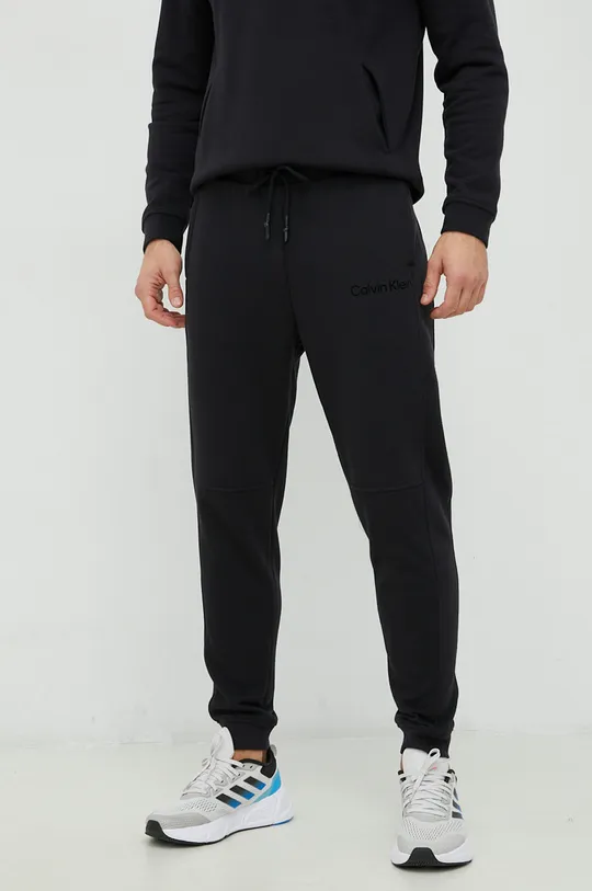 μαύρο Παντελόνι προπόνησης Calvin Klein Performance Ανδρικά