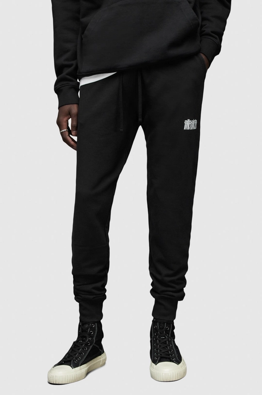 czarny AllSaints spodnie dresowe REFRACT SWEATPANT Męski