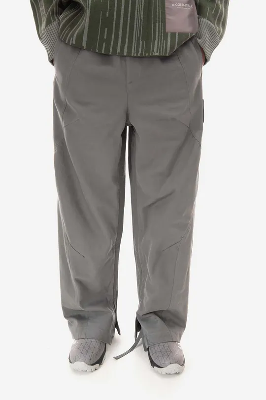 gri A-COLD-WALL* pantaloni de bumbac Cotton Drawcord Trousers De bărbați