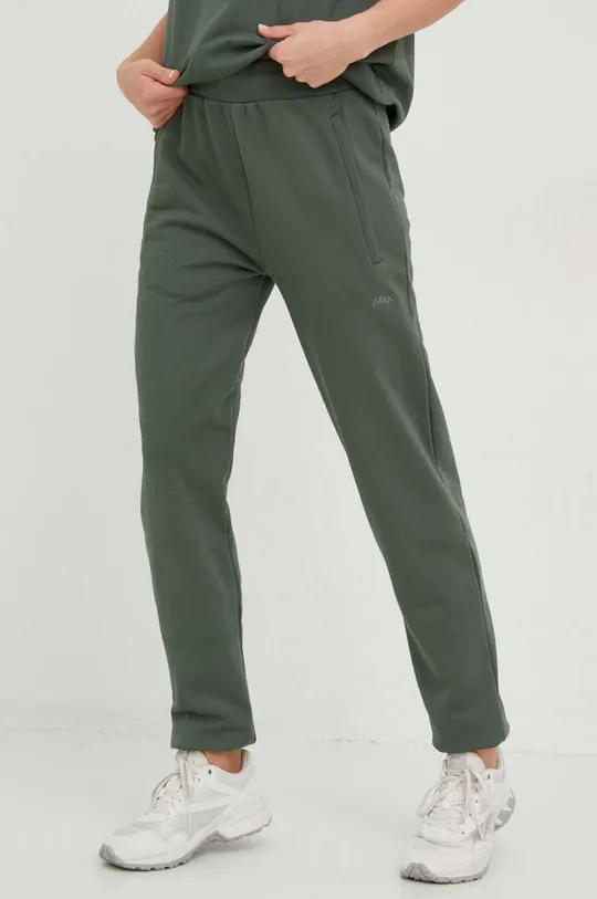 Хлопковые спортивные штаны Arkk Copenhagen зелёный