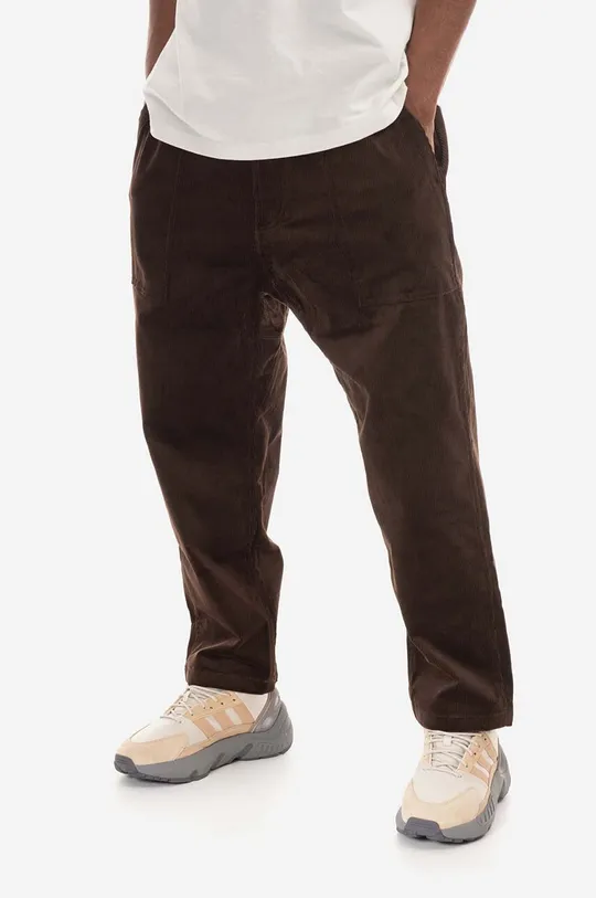 brązowy Gramicci spodnie sztruksowe Corduroy Loose Tapered Pants Unisex