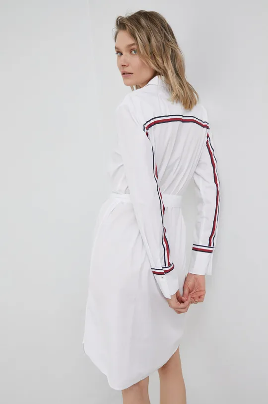 λευκό Βαμβακερό φόρεμα Tommy Hilfiger Γυναικεία