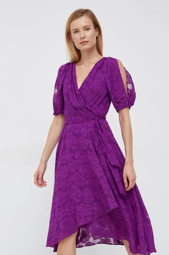 vijolična Obleka Dkny Ženski