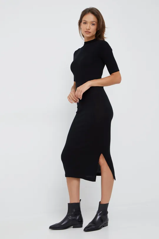 fekete Calvin Klein gyapjú ruha Női