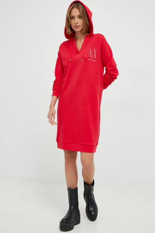 piros Armani Exchange pamut ruha Női
