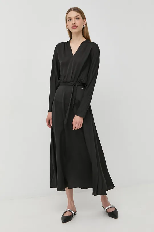 črna Obleka Armani Exchange Ženski
