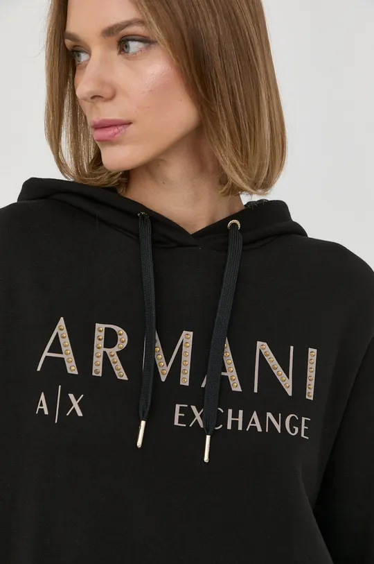 negru Armani Exchange rochie din bumbac