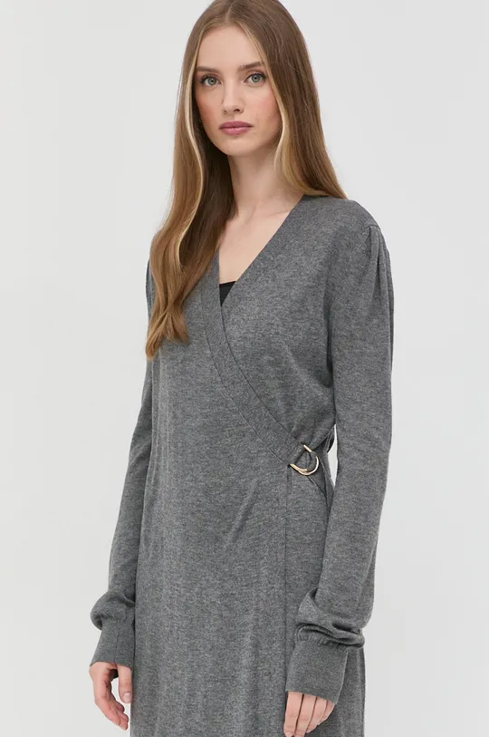 grigio Twinset vestito con aggiunta di lana