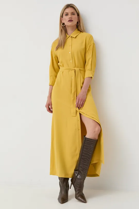 κίτρινο Φόρεμα Twinset Γυναικεία