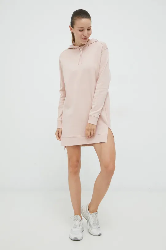 Βαμβακερό φόρεμα Puma ροζ