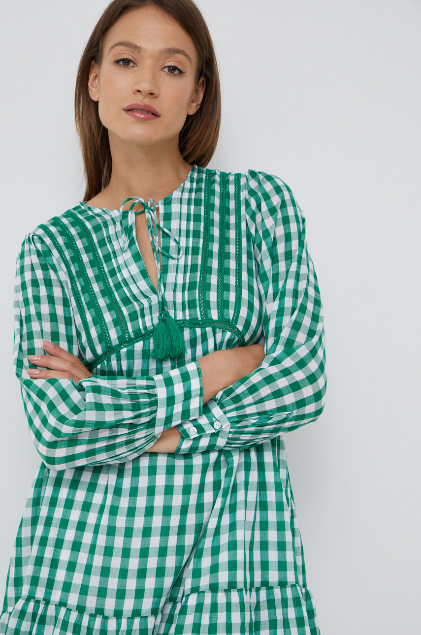 zelená Bavlněné šaty Pepe Jeans
