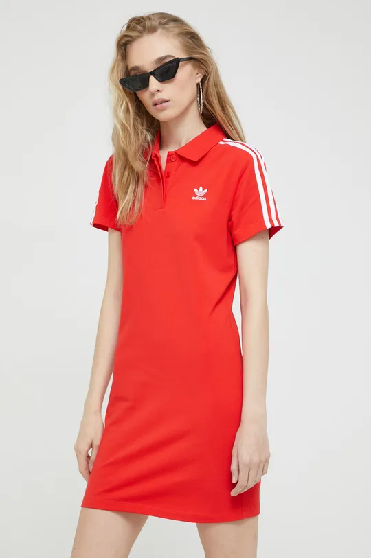Šaty adidas Originals červená