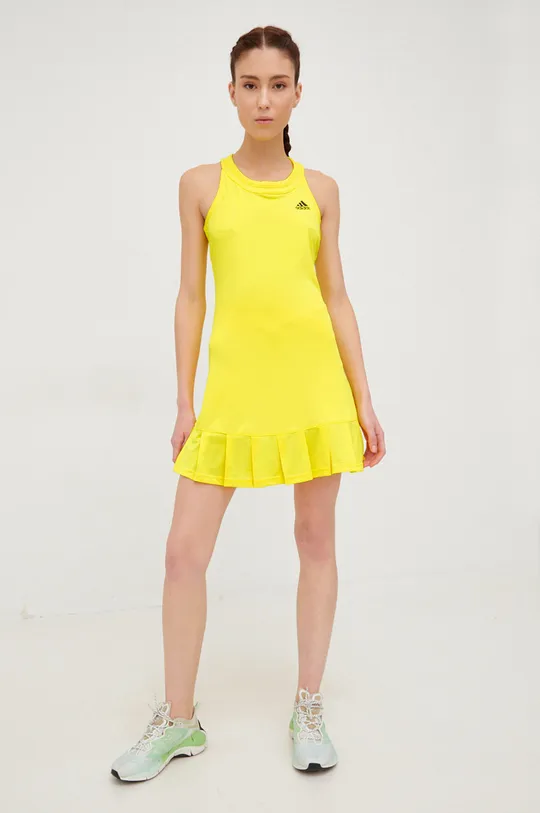 Φόρεμα adidas Performance κίτρινο