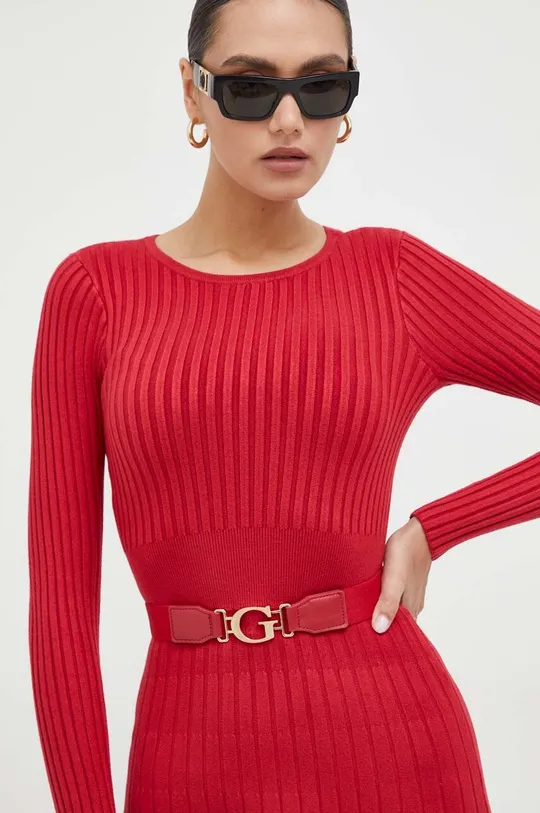 czerwony Guess sukienka